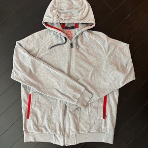 Zegna sport mens zip-up hoodie sweatshirt size Large